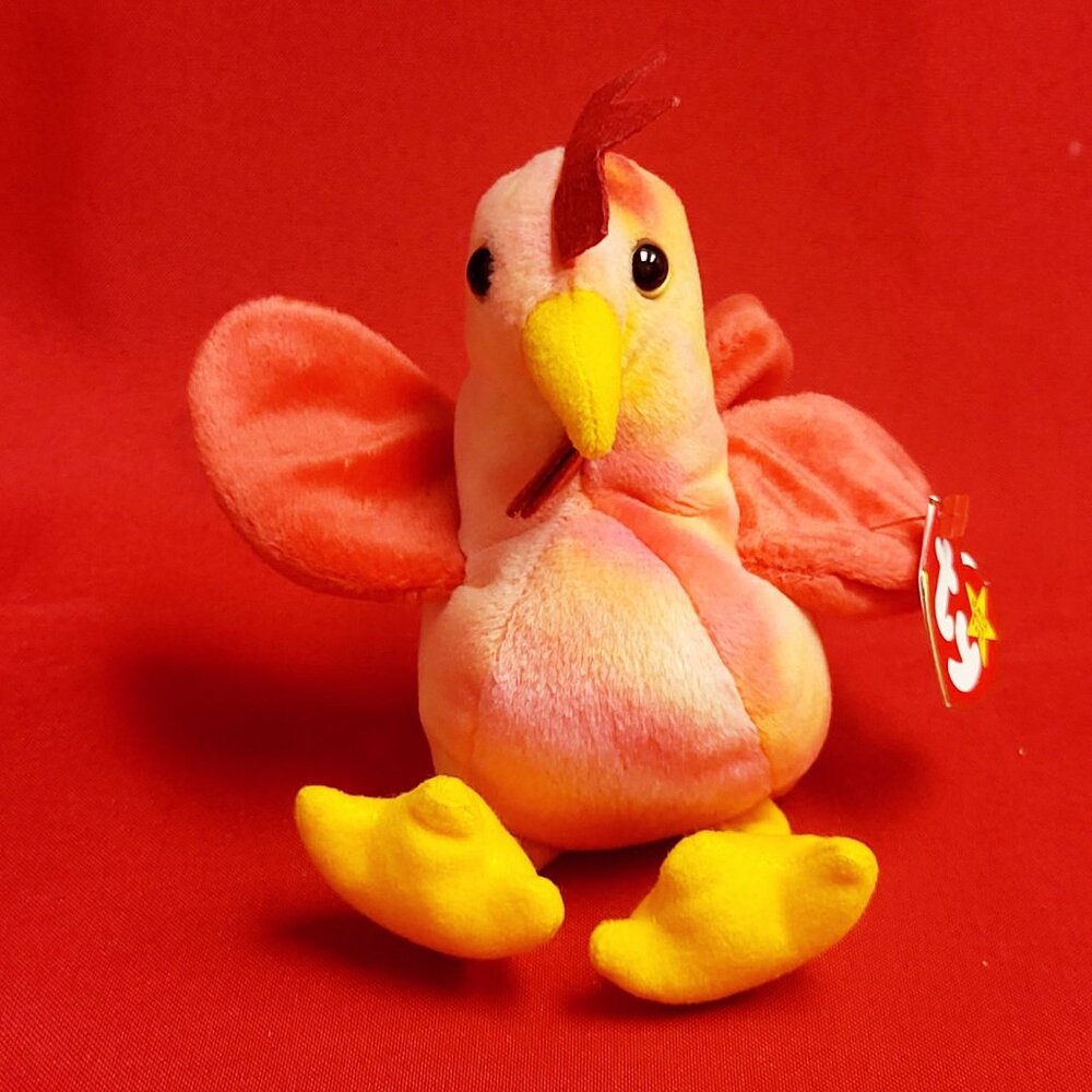 TY Beanie Babies Strut The Rooster Plush 1996 Stuffed Animal